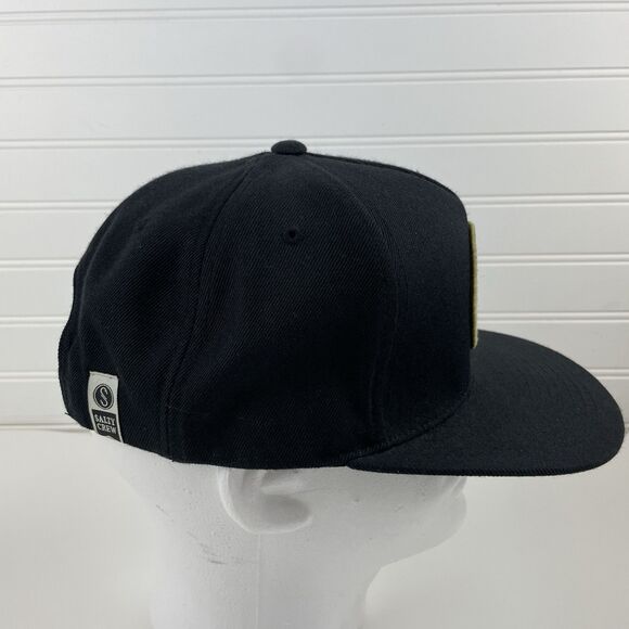 Salty Crew Chasing Tail Trucker Hat Black Flat Brim Logo Snapback Wool Blend Cap - Picture 3 of 10